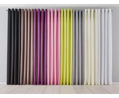 Vorhang Blickdicht Gardine Matt Lichtdurchlässig »Palermo« mit Ösen und Raffhalter Dekoschal HxB 245x140 cm Creme, 10000265