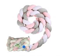 Baby Kinderbett Stoßstangen lang geflochten Knoten Kissen, Kinderzimmer Bettwäsche Kinderbett Sicherheit Zaun Buggy Stoßstangen Zimmer Decor