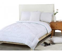 Bergmann Bettdecke Bambusmotiven für Allergiker, Kinder und Erwachsene, Microfaser Decke, Steppdecke waschbar bis 95°, Öko Tex, Schlafdecke - Weiche Steppbettdecke 135 x 200 cm