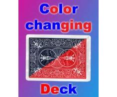 The Color Changing Deck, Farb-Verwandlung eines Bicycle Kartenspiels, 52 Karten ändern die Rückseiten-Farbe, Karten für Kartentricks, Magisches Färbe-Kartenspiel, Zauber-Karten Kartendeck Zaubertricks