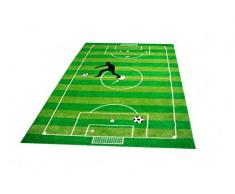 CARPETIA Kinderteppich Spielteppich Jungen Kinderzimmer Teppich Fußball grün Größe 80x150 cm