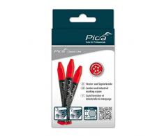 Pica Förster- Signierkreide Classic 590 PRO (Kreide für Holz, Beton, Stein, Metall, Gummi; 12 mm x 120 mm) rot