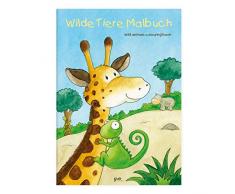 Kinder lieben Ausmalen! - Malbuch DIN A4, ab 3 Jahren, Wilde Tiere mit verschiedenen Tier- und Wüstenmotiven für Jungen und Mädchen