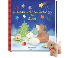 10 Weihnachtswünsche für Rica mit Stoffschaf: Funkel-Bilderbuch mit Glitzersteinen