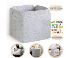 Dzsee Aufbewahrungsbox Organizer, Faltbare Kinder Aufbewahrungsbox Filz, Große Kapazität Aufbewahrung Spielzeug, Kleidung, Schuhe - Wäschekorb, Aufbewahrungskorb, Ordnungssystem