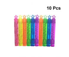 YeahiBaby 10 Stücke Seifenblasen Set Pentagramm Reagenzglas Seifenblasenstab Seifenblasenschwert Mitgebsel Spielzeug für Kinder Geburtstag Hochzeit Party (Zufällige Farbe)