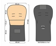 Baby-Joy Fußsack KAI 105cm XL im Set mit MUFF Thermofußsack Buggy Kinderwagen Schlitten SET SCHWARZ