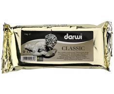1 kg Darwi Modelliermasse Knetmasse lufttrocknend weiß