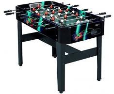Carromco Unisex Jugend TUCANA-XT Tischfussball, Kicker, Schwarz mit Design, 122 x 61 x 83 cm
