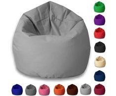 byufya Sitzsack EPSStyropor Füllung-In&Outdoor Verschiedene Farben&Größen-BeanBag Sitzkissen Bodenkissen Kinder Sitzsäcke Relax Game Möbel Kissen Sessel Sofa Gaming(XL ca.65cm-ca.330 Liter Grau)