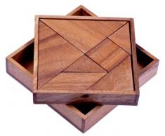 Tangram Quadrat - Legespiel - Denkspiel - Knobelspiel - Geduldspiel - Logikspiel aus Holz