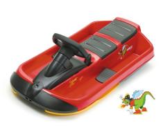 Hamax Kinder Lenkschlitten Sno Fire, rot/schwarz, 109x55,5x18,5