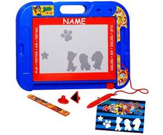 alles-meine.de GmbH Zaubertafel / magische Maltafel - Paw Patrol - Hunde - incl. Name - mit 2 Stempel - Zeichentafel Lerntafel - Magnet Tafel - Kinder / wisch & Weg - Zaubermalta..