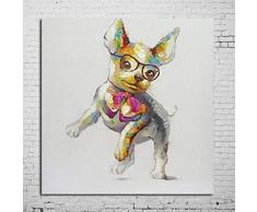 Malbild Tierölgemälde Handgemachte Wandkunst Leinwand malen Home Decor schönen Hund für Wohnzimmer Geschenk rahmenlos
