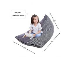 200L Sitzsack Kinder Indoor & Outdoor, Purple Angel Groß Grau Sitzsäcke für Mädchen & Jungen Stausack Bean Bag Aufbewahrung Sitzsack Cover Sitzkissen Gemütlich Gefüllt Kissen Stofftiere Sitzsäcke