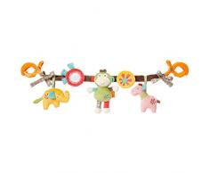 Fehn 074550 Kinderwagenkette Safari – Mobile-Kette mit niedlichen Figuren zum Aufhängen an Kinderwagen, Babyschale oder Kinderbett – Für Babys und Kleinkinder ab 0+ Monaten, Länge: 45cm