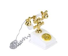 Deanyi Empfindliches 01.12 Puppenhaus Miniatur Retro Telefon Mini Doll House Vintage Telefon Dekoration Vivid Toy Modell Toys