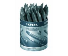 Lyra 5633240 - Graphit-Kreide, wasservermalbar, Kartonrunddose 24 Kreiden