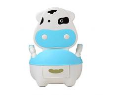 Glenmore Lerntöpfchen Baby Töpfchen für Kinder Kindertoilette mit Hoher Toilettentrainer Gepolsterte Sitzfläche Rückenlehne und Haltgriff Blau