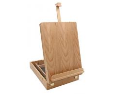 Paintersisters Malkoffer Luca aus Buchenholz FSC®, Tischstaffelei mit Utensilienkoffer, Keilrahmen bis 60cm Höhe, Malbox