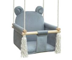 NATILU Babyschaukel Kinderschaukel Holz Indoor Schaukel