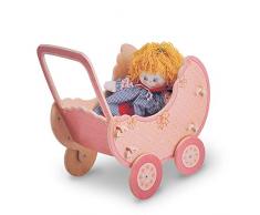 Dida - Der Puppenwagen Aus Holz Dekoration Rosa ist EIN Holzpuppenwagen Zum Schieben Der Puppen Der Kinder. Der Spielwagen Ist Ideal Für Den Kindergarten Und Zu Hause