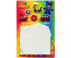 Hama 4552 - Blisterpackung große Stiftplatten, Rund, Herz, Viereck, Sechseck, 4 Stück