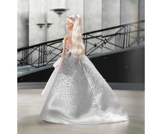 Barbie FXD88 - Barbie Sammlerpuppe zum 60. Jubiläum, ca. 30 cm groß, blond, mit einem Kleid und einem Armband, die einem Diamanten nachempfunden sind