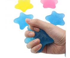 RELIEVES 3 Sternförmige Antistressbälle - Verschiedene Härtestufen für die Stressbewältigung und Verbesserung von Griffkraft