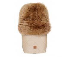 Lammfell Fußsack Nelly, Lammfell cappuccino, sand melange