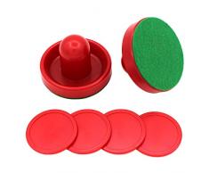 Benkeg Eishockey - Eishockey Tisch Kunststoff Zubehör Air Hockey Kunststoff Mallet Drücker mit Filz und 96mm Eishockey Tabletten Brettspiel Tischspiel Ersatzzubehör