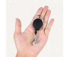 Vicloon Ausweisjojo, Schlüssel JoJo Ausweis JoJo mit Schlüsselring 2 in 1 für ID Badge Holder, Kartenhalter, Schlüsselkarten (3 Pcs Schwarz)