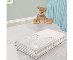 Arkmiido Baby Spielmatte,Matte Spielmatte Verdickte Vergrößerte Schaumstoffmatte Faltbare Krabbelmatte Wasserdicht Tragbar Geeignet für Kinder(XPE Material, 197 * 177cm) (Grau)