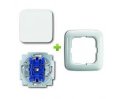 BUSCH-JAEGER Reflex SI Komplett-Sets - Alpinweiß (1x Wechselschalter, 1x Rahmen 1fach, 1x Wippe)