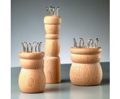 efco Strickliesel 8 Haken, Ø Loch 24mm, 44x50mm, Naturholz roh - 1 Stück