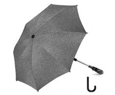 RIOGOO Kinderwagen Sonnenschirm Regenschirm Universal 50+ UV Sonnenschutz für Babys und Kleinkinder mit Regenschirmgriff für Kinderwagen, Kinderwagen, Kinderwagen und Buggy-Grau