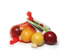 Erzi Zwiebeln im Netz, Spielzeug-Zwiebeln, Holz-Zwiebeln, Kaufladenzubehör