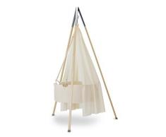 Leander Babywiege Wiege Set inkl. Matratze, Schleier, Haken und Stativ