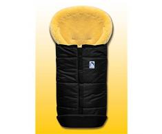 Eisbärchen 975 SZ Premium lammfellfußsack in schwarz, schwarz
