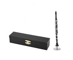 FTVOGUE 16 cm Mini Klarinette Modell Musikinstrument Ornamente Dekoration Display Figur Wohnkultur für 1/12 Puppenhaus Zimmer