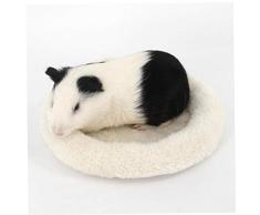 Zonfer Reizender Plüsch-Hamster Meerschweinchen Spielzeug 1pc Mini Weicher Chinchilla Bett Kleintier Nest Haustier Spielen Hose Small Size Weiß
