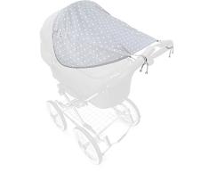 Priebes Sonnensegel Johanna UV Schutz 50+ | Sonnendach mit Seitenschutz | Universal Sonnenschutz | Sonnensegel für Kinderwagen & Buggy, Design:stars grau