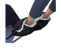 shanghaisty Baby Kinderwagen-Handschuhe, warme Handschuhe, Winterverdickung, Plüsch, wasserfest, Baby Buggy-Handschuhe, Kinderwiege, Lenker, Fäustlinge Schwarz