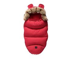 Kinderwagen und Kinderwagen Fußsack Baby Schlafsack Warm Unisex Baby Baumwolle Decke tragbar für 0-18 Monate Baby Gr. One size, rot
