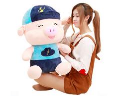 TIKENBST Schwein Stofftier Kuschelschwein Tierspielzeug Sehr Weiches Umarmen Gefüllte,Blue-95cm