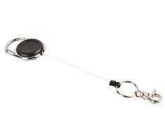 Schlüssel JoJo | Ausweis JoJo, mit extra starker Feder und reißfester Schnur von BE-HOLD bietet mit Gürtelclip, Schlüsselring, Karabiner Haken und textilverstärkter Lasche vielfältige Möglichkeiten zur Befestigung