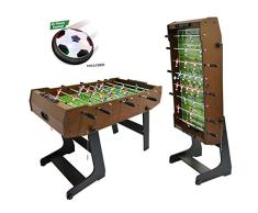 WinMax Kickertisch inkl. 2 Bälle, Klappbar mit Abdeckung Schutz Staub, 121x61x85 Faltbare Tischkicker Tischfußball