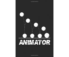 Animator: Animation Springball Animator Stoppbewegung Notizbuch DIN A5 120 Seiten für Notizen, Zeichnungen, Formeln | Organizer Schreibheft Planer Tagebuch