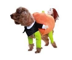 Shiningbaby Halloween Haustier Cosplay Kostüm Lustige Kleine Puppe Hält Kürbis Hunde Katzen Outfit Party Overall