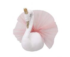 FLAMEER Plüsch Schwan Kuscheltier Plüschtier Dekokissen Wanddeko Anhänger Fotografie Requisiten - Rosa